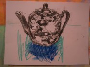 black teapot drawing